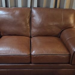 Leather Couch And Ottoman