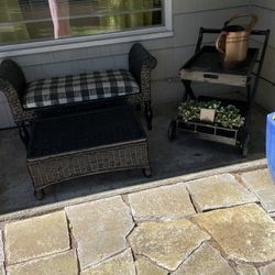 Bench And Footstool