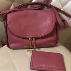 MARC JACOBS CROSSBODY PURSE PINK + WALLET