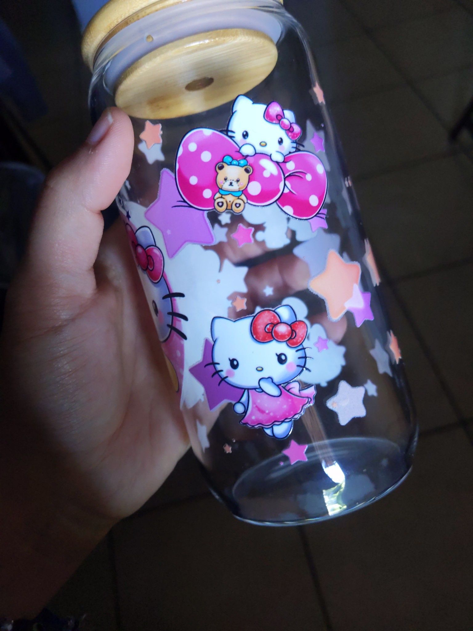 HELLO KITTY…..UVDTF Hand Made Cups