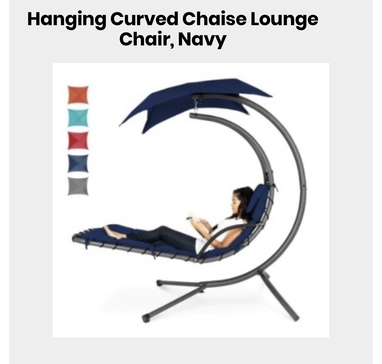Hanging Curved Chaise Lounge Chair, Brand New Haven't Open The Box 