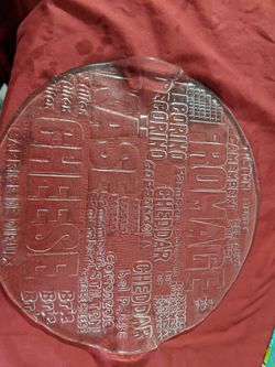 1970s Clear glass tray.