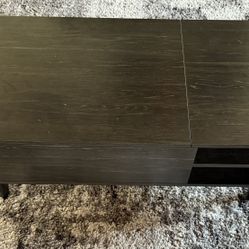 🪑 WLIVE Lift-Top Coffee Table – Hidden Storage – Modern Black Finish