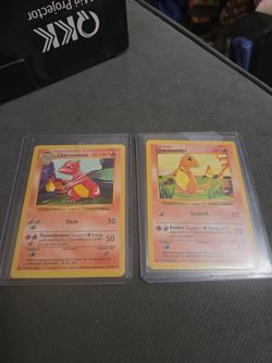 SHADOWLESS charmeleon charmander base Pokémon cards