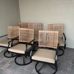 6 Outdoor Patio Dining Chairs – Brand New, Fully Assembled