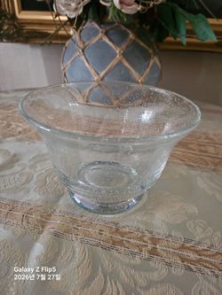 Vintage Tanrow Poland seeded glass bowl 4set