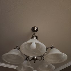 Nickel Ceiling Lamp 5 Lights