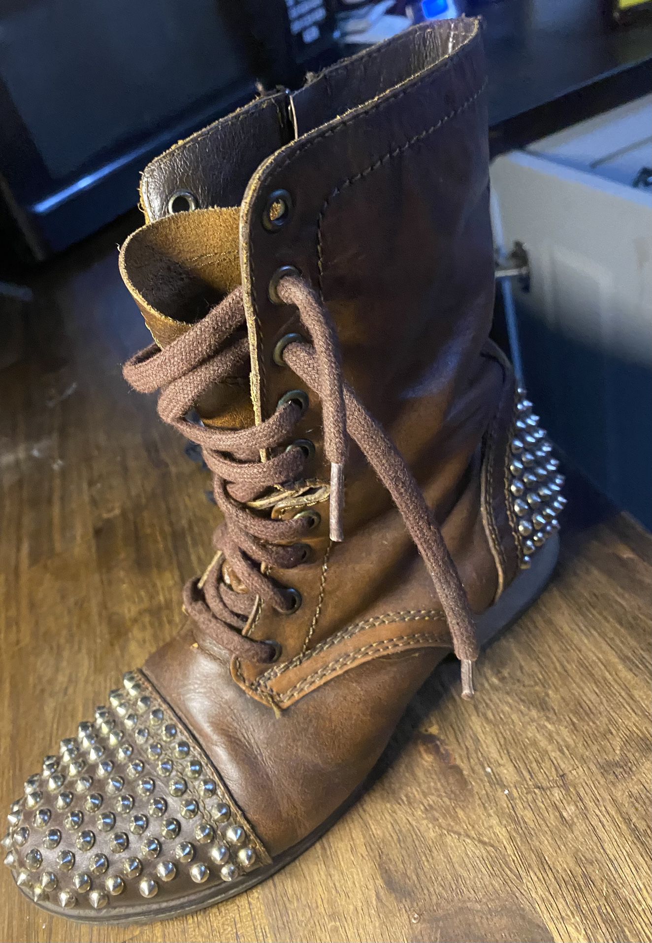 Steve Madden Studded Combat Boots for Sale in San Antonio, - OfferUp