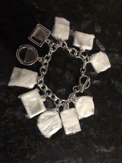 Silver charm bracelet $39 obo