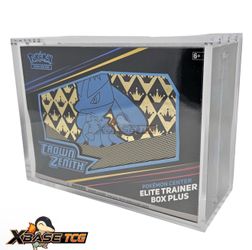Pokemon Center Crown Zenith Elite Trainer Box Plus Acrylic Case Magnetic Lid