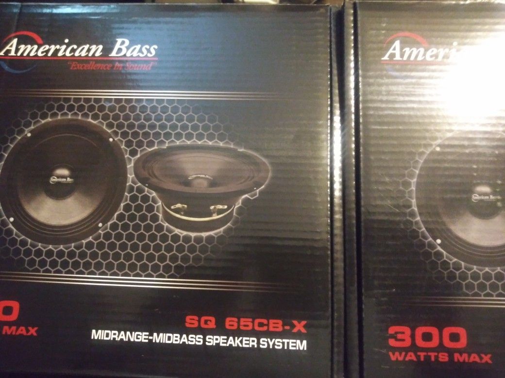 New Pair of American Bass 6.5" Loudspeakers