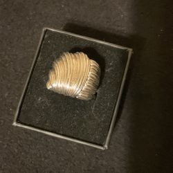 Solid R 925 Sterling Silver Wrap Ring…Size 7