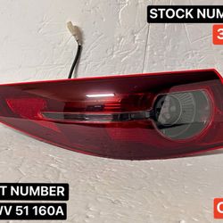 2019-2022 MAZDA 3 OEM REARLEFT OUTER LED TAIL LIGHT. REAR DRIVER SIDE