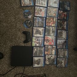 PS4 With Games And 1 Controller 