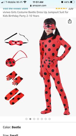 Ladybug Costume Size Large 10-12 