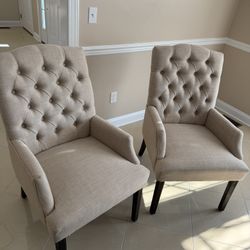 Dining Room Living Arm Chairs Tufted Upholstered Furniture