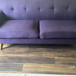 Purple Mid-century modern Couch 