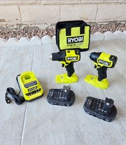 RYOBI 18V HP Brushless Compact Two Tool Impact Driver and Drill KIT