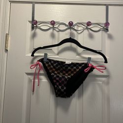 Black Floral Bikini Bottom 