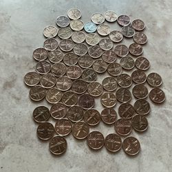 AMAZING (70 ) COINS ONE CENTAVO 1951;52:53:54:55 ESPIGA DE TRIGO UNCIRCULATED 