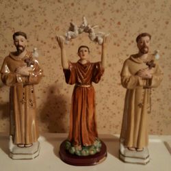 st.francis of assis statues new  $15.00 each 