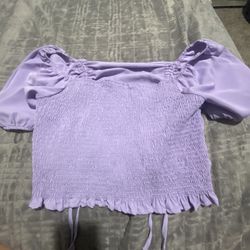Purple, Crop Top, XL