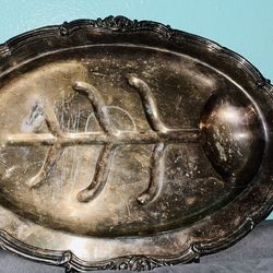 Copper antique service plate