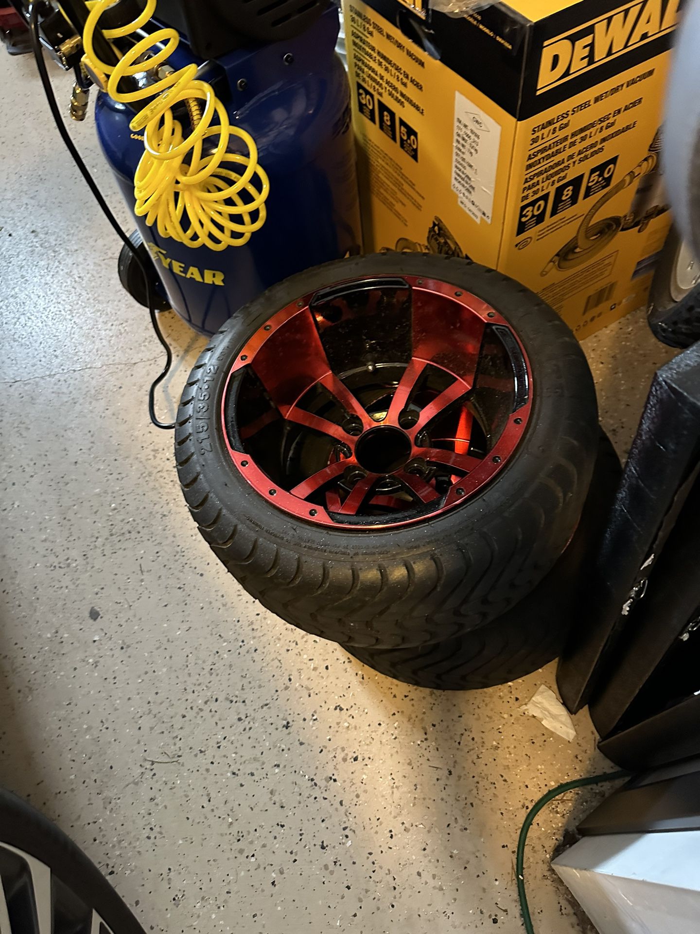 Golf cart tires and rear lift kit