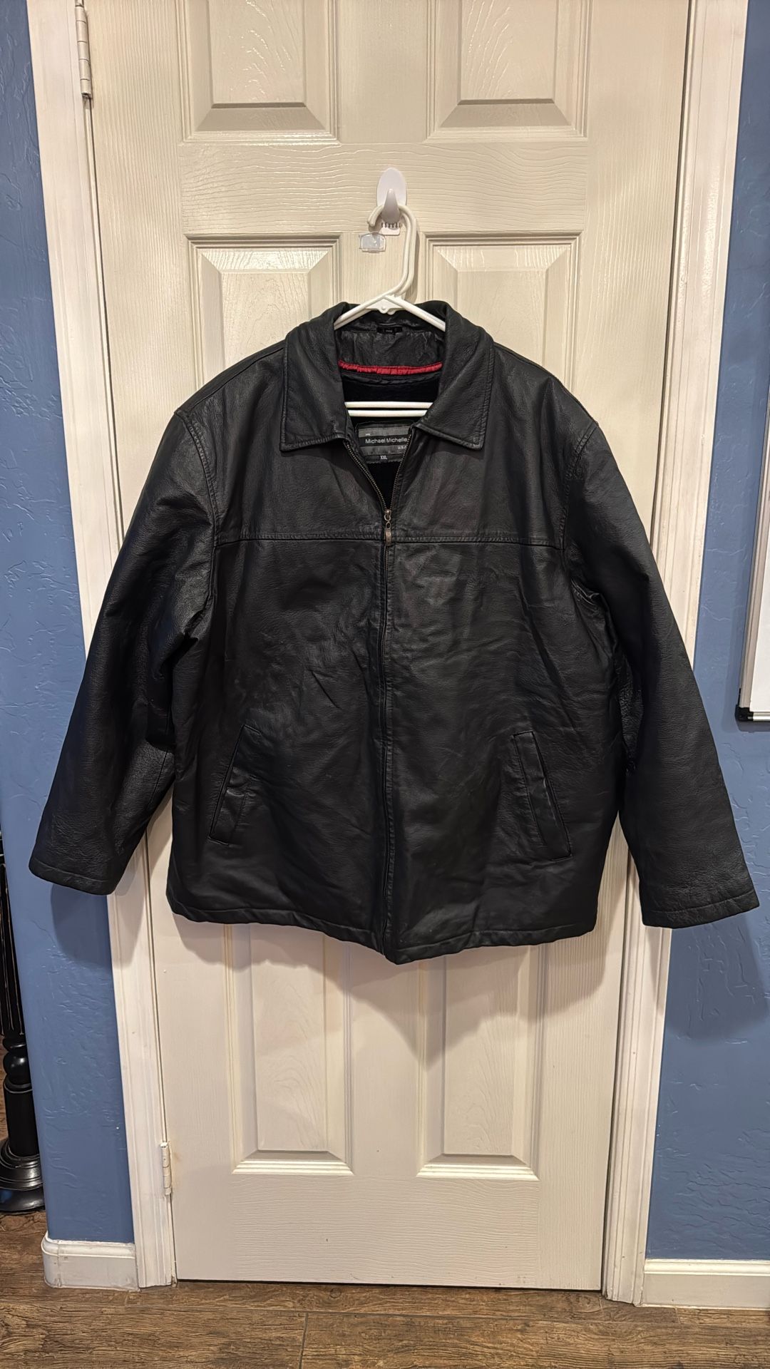 Black Genuine Leather Jacket, “Michael Michelle”