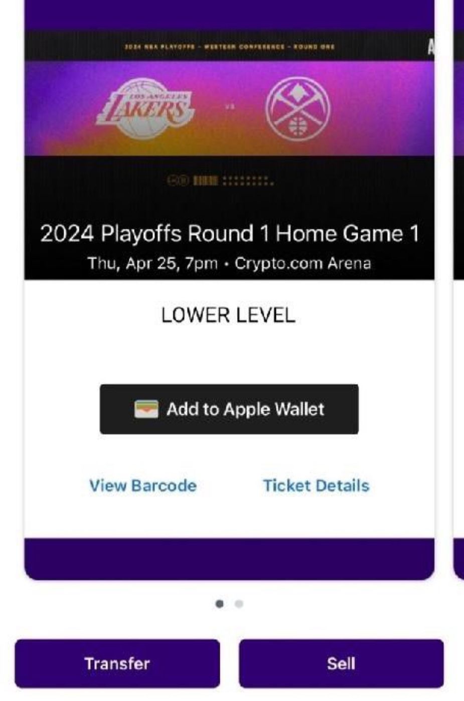 Denver Nuggets vs LA Lakers Tickets 