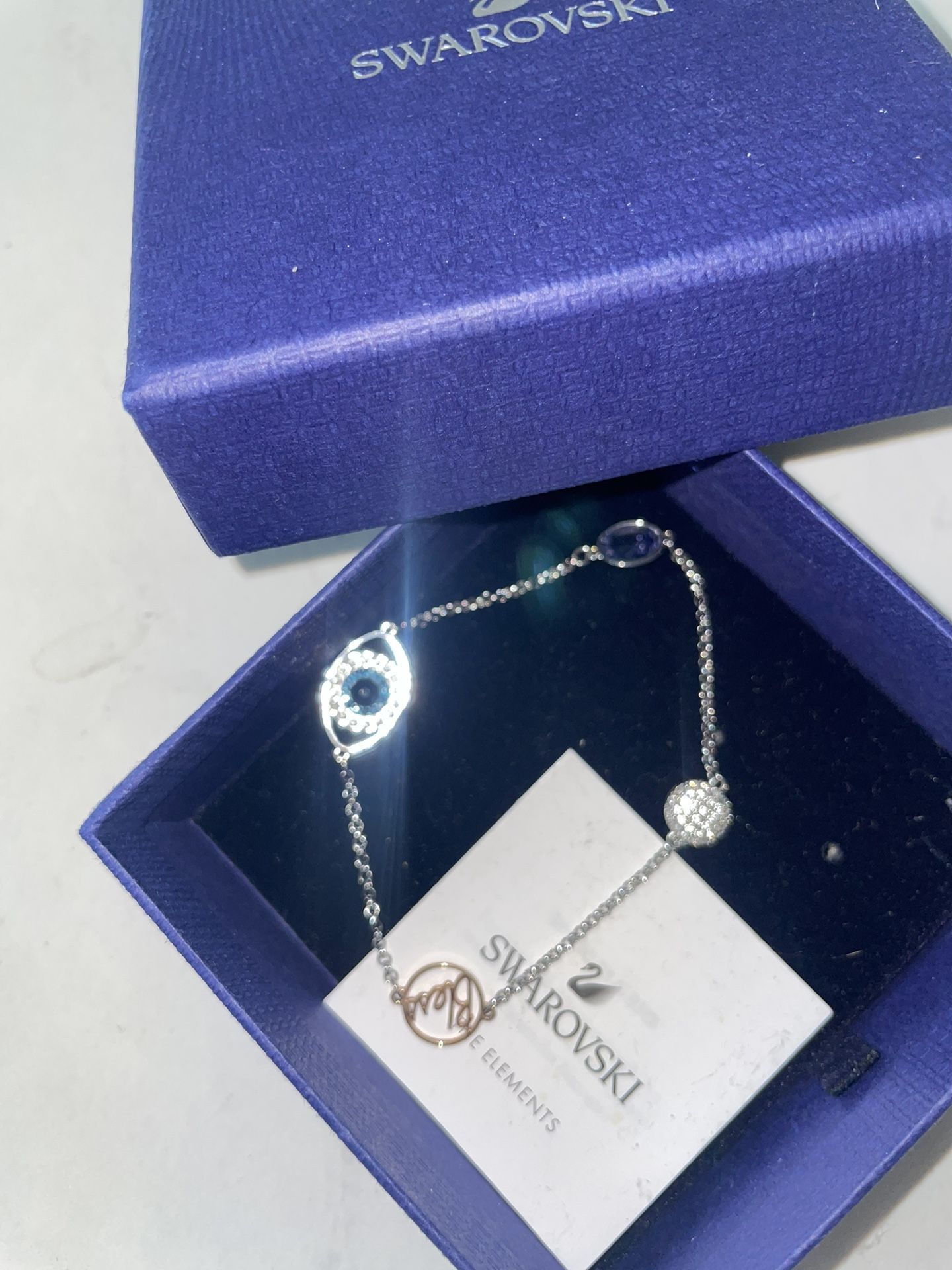 Swarovski Crystal Eye And Charm Bracelet