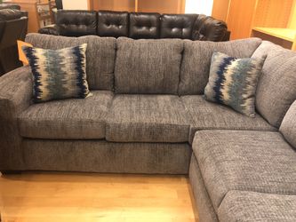 Grey Fabric Sectional Sofa