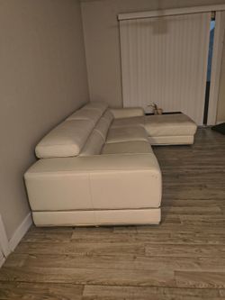 White Leather sofa