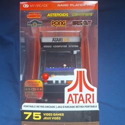 Atari Micro Player Pro: 100 Arcade Classics Games, 6.75" Portable Mini Arcade