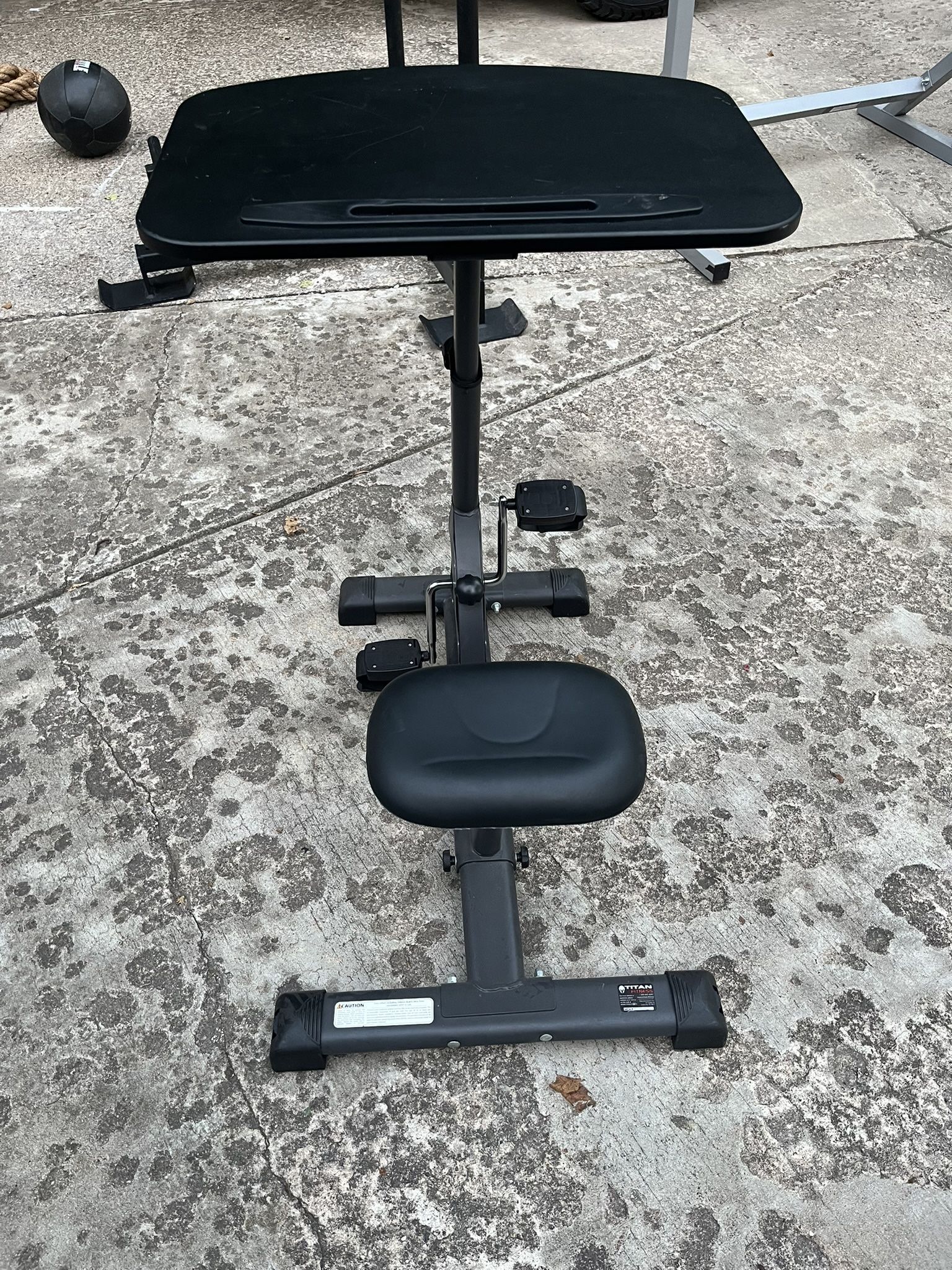 Titan Fitness Under Desk Cycle With Workstation Desk