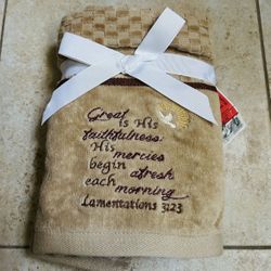 Embroidered Hand Towel Set for $11