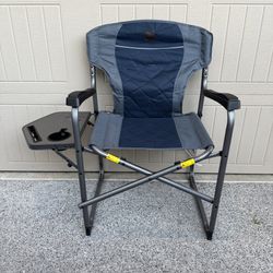 Timber Ridge Directors Chair Camping Chair Folding Portable Seat w/ Side Table
