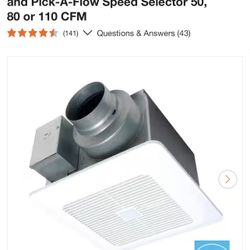 New Bathroom Exhaust Fan With Motion And Humidity Sensors