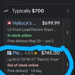 LG Dryer Dle1101w 