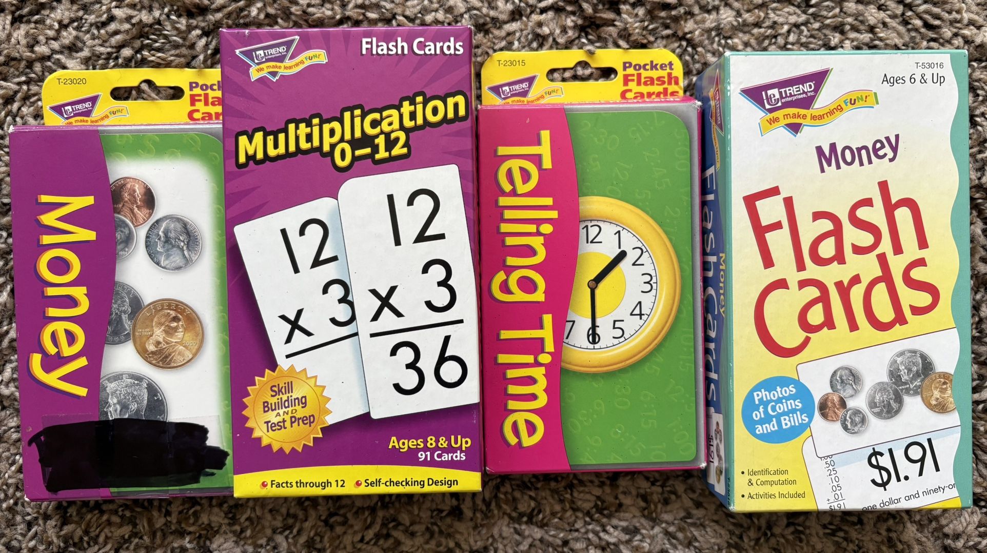 8 Math Flash Cards