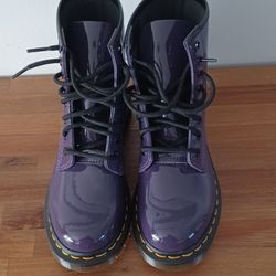 Brand New DR. MARTENS Purple
Patent Leather Combat Boots