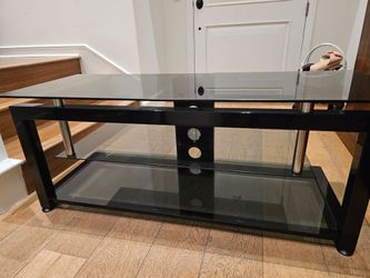 Black glass TV Stand