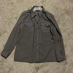 Longsleeve White and Black Striped shirt