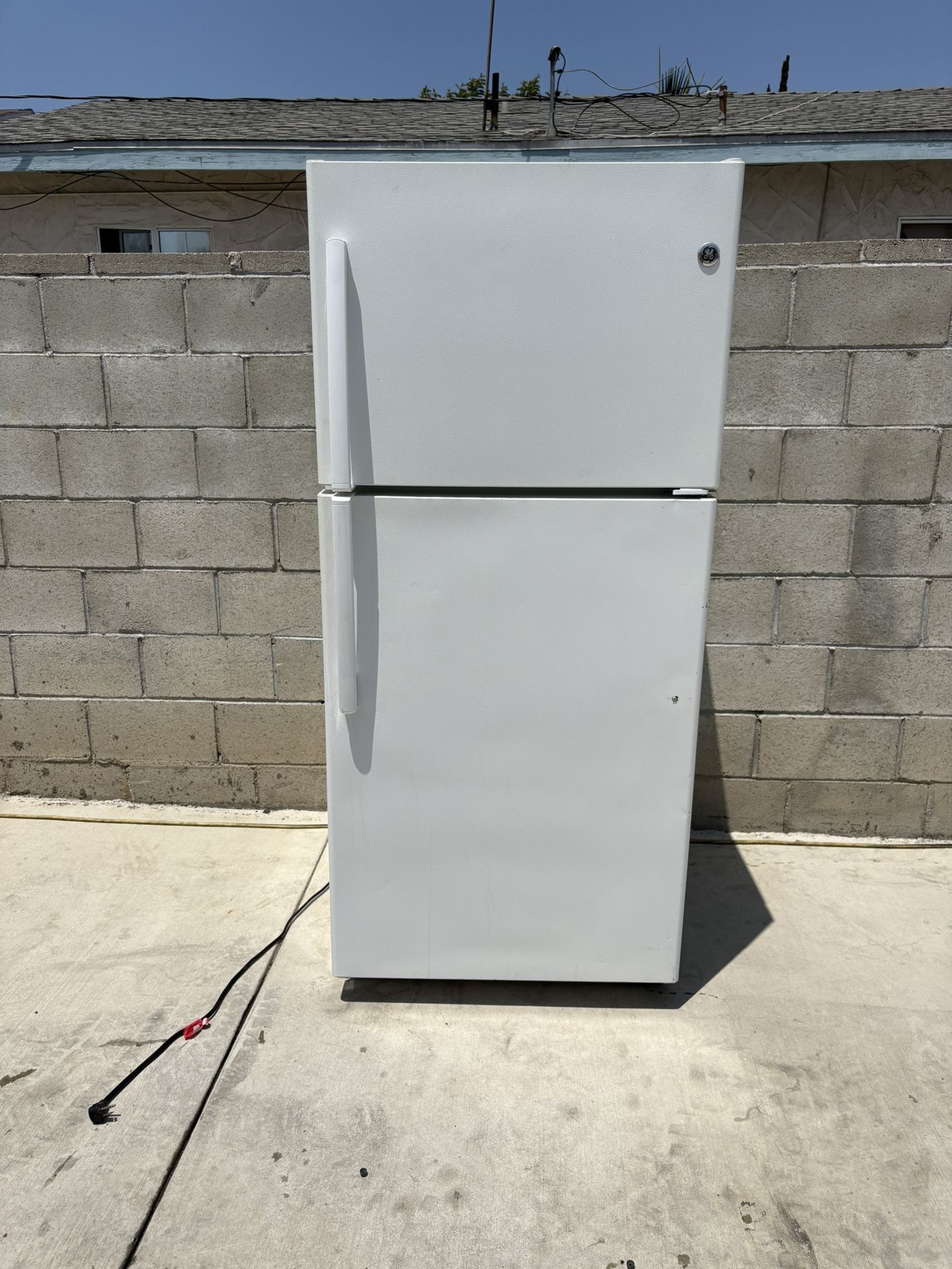 White GE Refrigerator