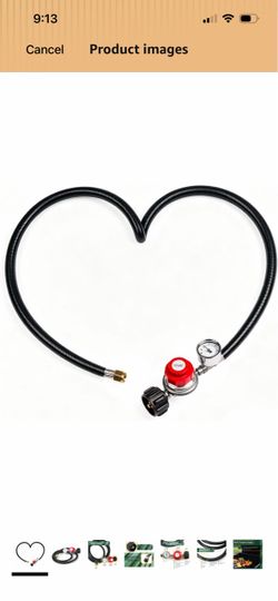 Propane Regulator with Hose and Gauge