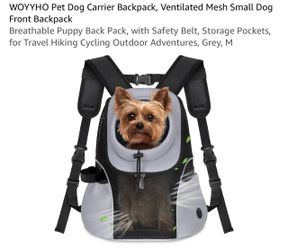 Pet Dog Carrier Backpack Grey Medium