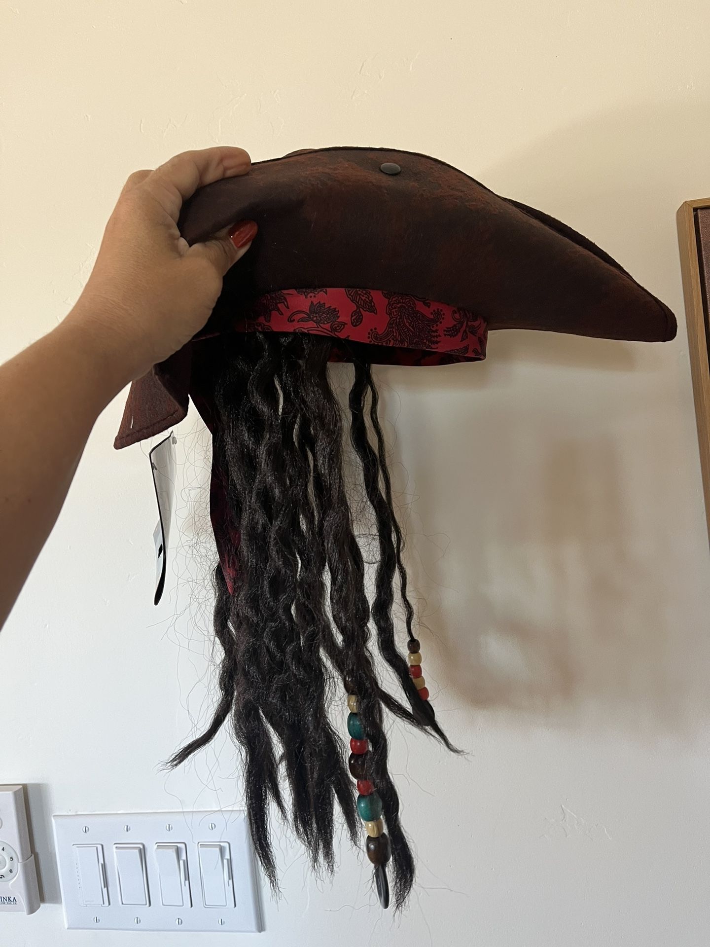 Disney Pirate Hat With Braids Jack Sparrow