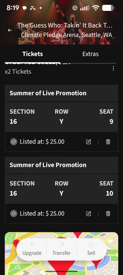 Two tickets to The Guess Who tonight