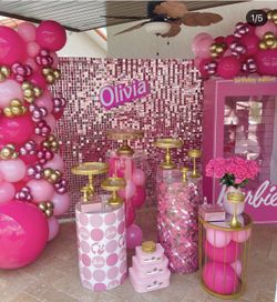 Birthday Party Decoration Boy Kids Celebration Fiesta Infantil Custom Backdrop Pink Party Baby Showet