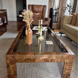 Copper and Brass Coffee Table